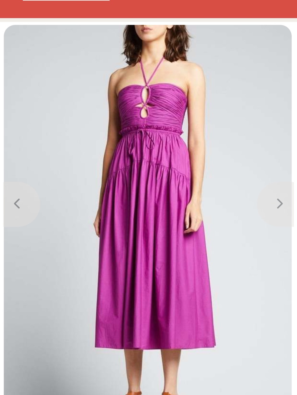 Ulla Johnson Strapless Midi Dress with Keyhole Details in Orchid